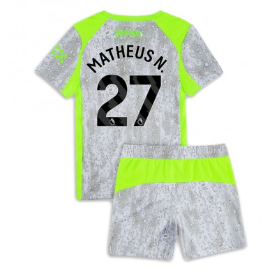 Manchester City Tredjetröja 2025/26 Matheus Nunes #27 Barn Fotbollströja Kit