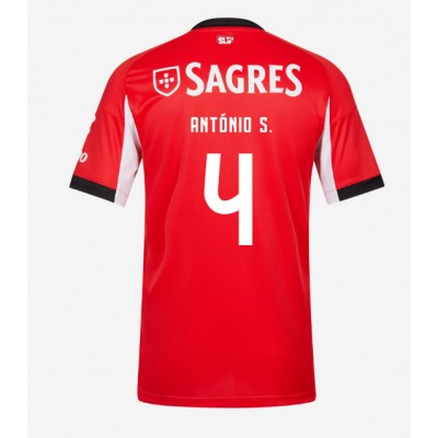 SL Benfica Hemmatröja 2025/26 Herr António Silva #4 Kortärmad Fotbollströja