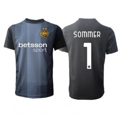 Inter Milan Hemma 2025-26 Yann Sommer #1 Målvaktströja Svart Kortärmad