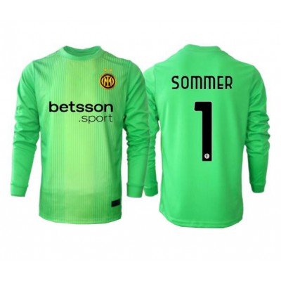Inter Milan Tredje 2025-26 Yann Sommer #1 Målvaktströja Grön Långärmad Fotbollströja