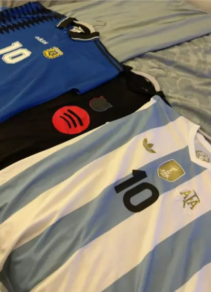 Kop Herr Argentina Matchtroja Fotbollsset Diego Maradona 10.webp