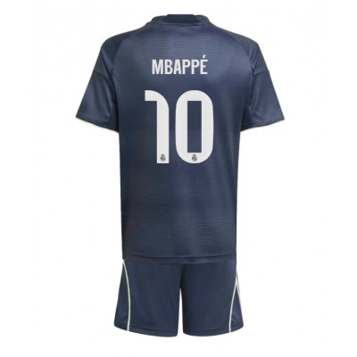 Kylian Mbappé #10 Fotbollströja 2025–26 Real Madrid Bortatröja Barn Set