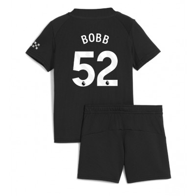 Barn Manchester City Bortaställ 2025/26 Oscar Bobb #52 Fotbollströja Kit