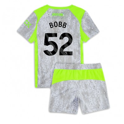 Barn Manchester City Tredjeställ 2025/26 Oscar Bobb #52 Fotbollströja Kit