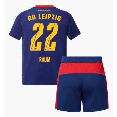 Barn Fotbollströja RB Leipzig 2025/26 Bortatröja Set David Raum 22