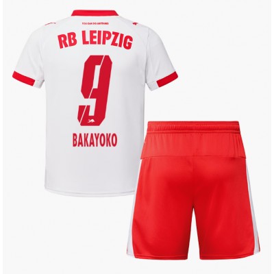 RB Leipzig 2025/26 Barn Set Johan Bakayoko #9 Hemmatröja med Shorts