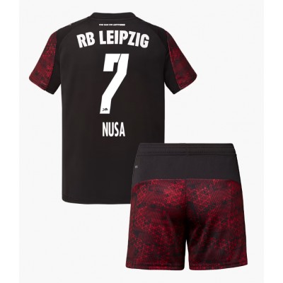 RB Leipzig Tredjetröja 2025/26 Antonio Nusa #7 Barn Fotbollströja Kit