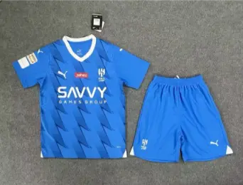 fotbollstrojor Barn Al Hilal Hemmatroja 2023-24.webp