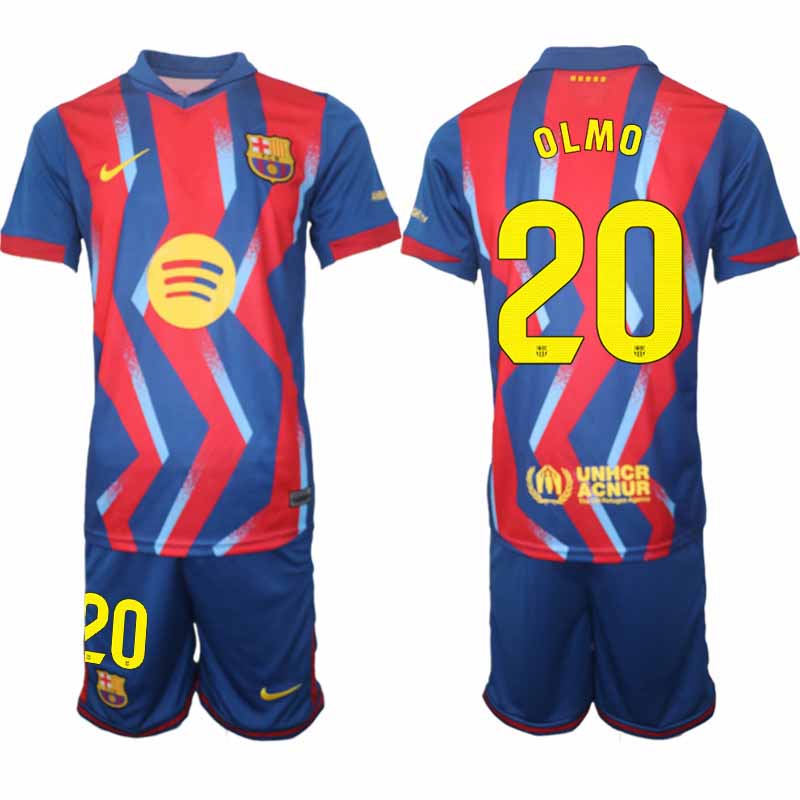 FC Barcelona Fjärdetröja 2025/26 Dani Olmo #20 Herr Fotbollskläder Set