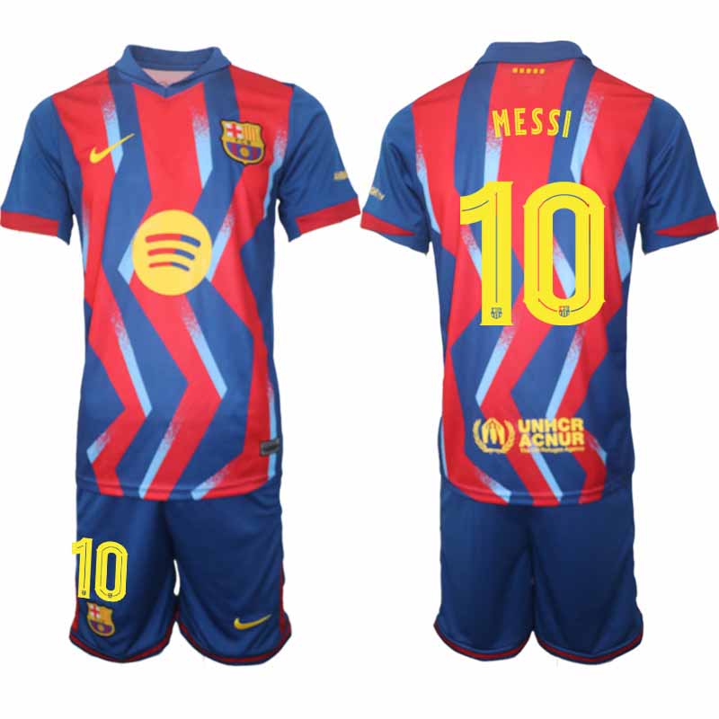 FC Barcelona 2025/26 Lionel Messi #10 Fjärdetröja Herr Kortärmad shorts