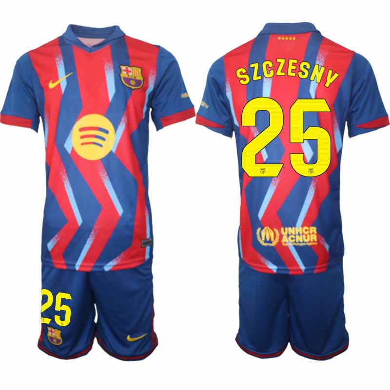 FC Barcelona Fjärdetröja 2025/26 Wojciech Szczesny #25 Herr Fotbollskläder Set