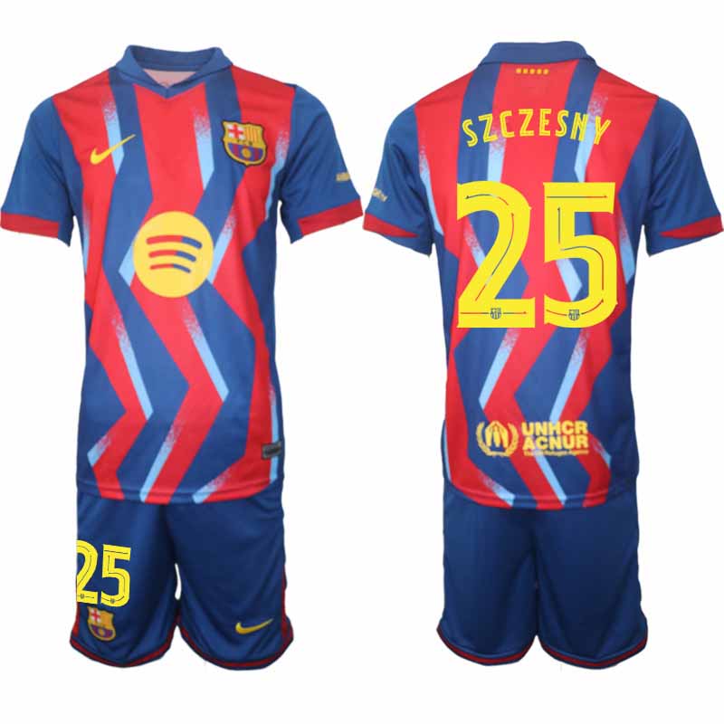 FC Barcelona 2025/26 Wojciech Szczesny #25 Fjärdetröja Herr Kortärmad shorts