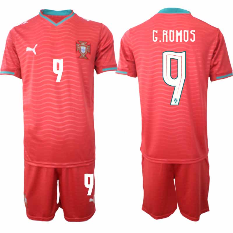 Portugal Hemmatröja VM 2026 Gonçalo Ramos #9 Herr Kortärmad shorts