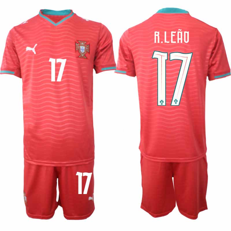 Herr Fotbollströja Kit Portugal Hemmaställ VM 2026 Rafael Leão 17