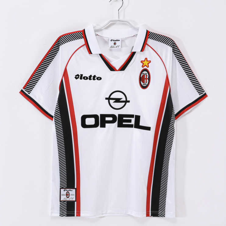 AC Milan 1997/98 Retro Bortatröja – Klassisk Vit Matchtröja