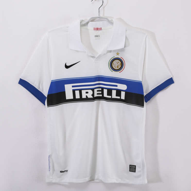 Inter Milan 2009/10 Retro Bortatröja – Klassisk Vit Matchtröja
