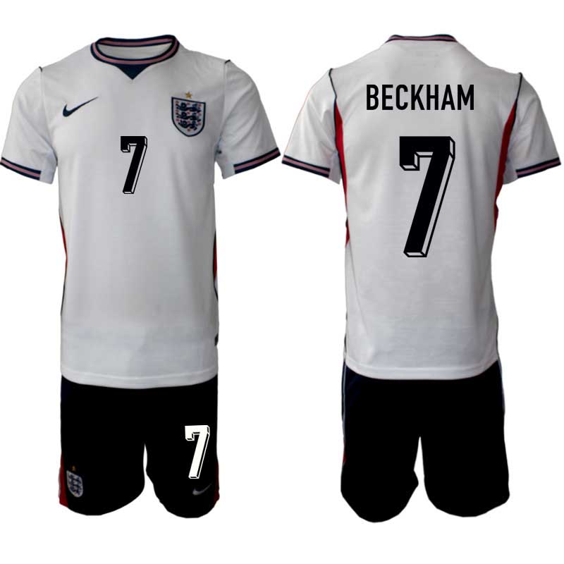 Billiga Fotbollströjor England VM 2026 Hemma David Beckham #7 Herr