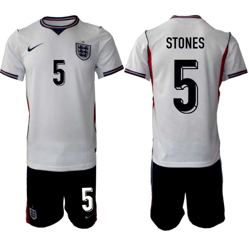 Billiga Fotbollströjor England VM 2026 Hemma John Stones #5 Herr