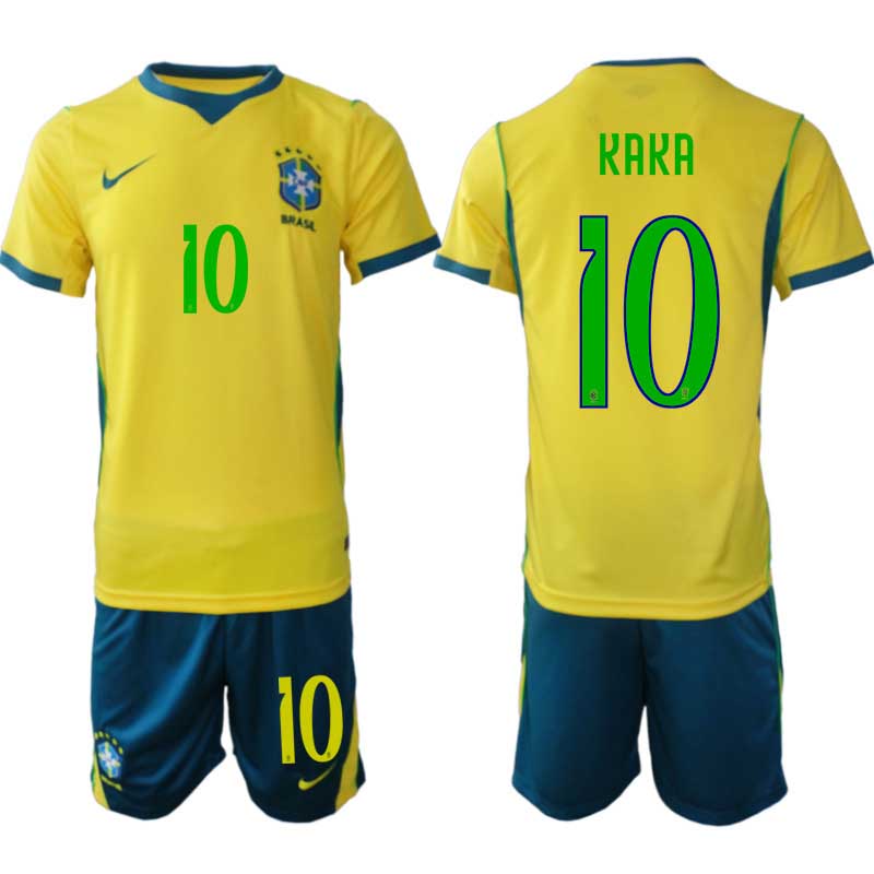 Brasilien Hemmatröja VM 2026 Kaká #10 Herr – Kortärmad + Shorts