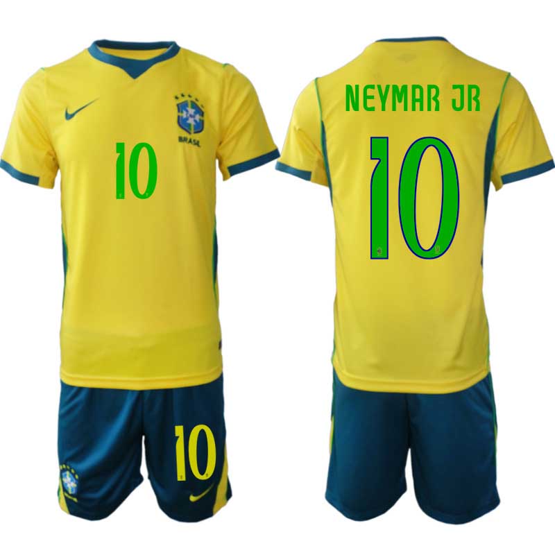 Brasilien Hemmatröja VM 2026 Neymar #10 Herr – Kortärmad + Shorts