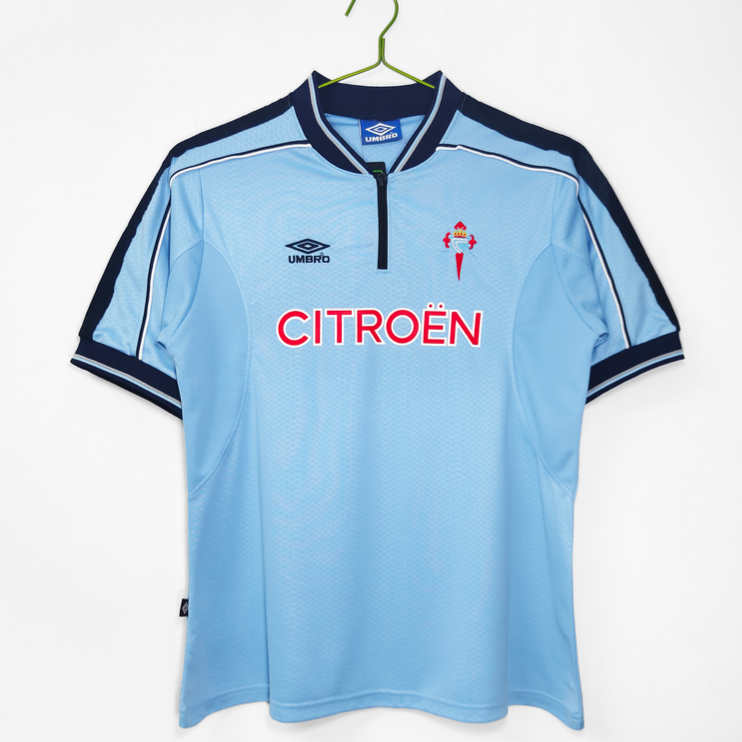 Celta de Vigo 1999/00 Retro Hemmatröja Blå