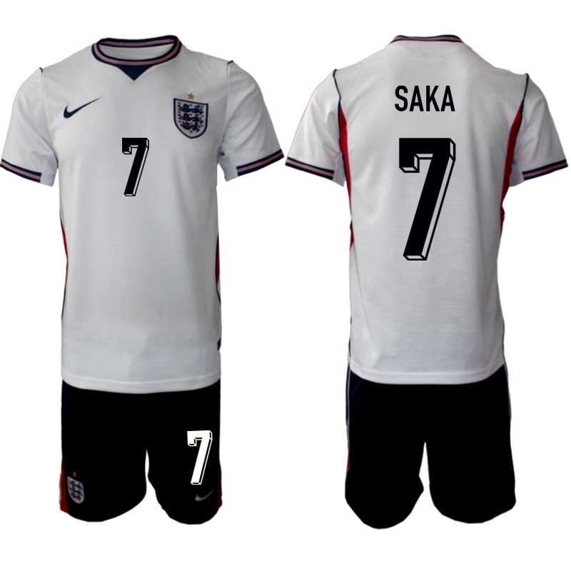 England VM 2026 Hemma Bukayo Saka #7 Herr – matchtröja + Shorts