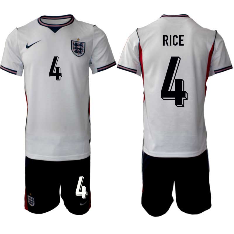 England VM 2026 Hemma Declan Rice #4 Herr – matchtröja + Shorts