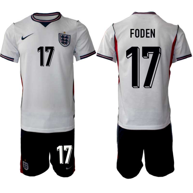 England VM 2026 Hemma Phil Foden #17 Herr – matchtröja + Shorts