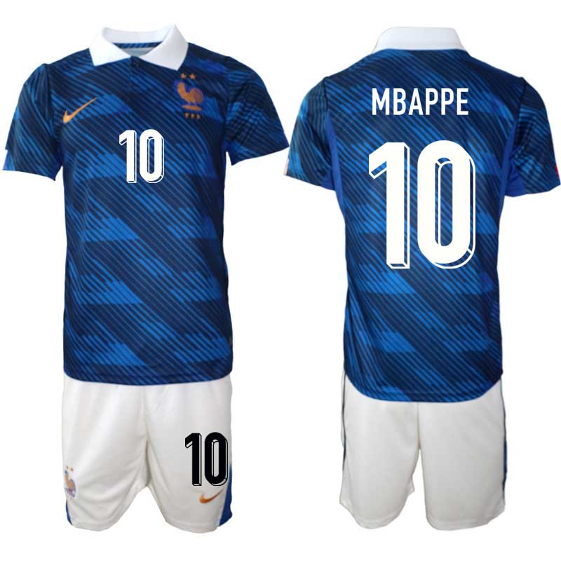Frankrike Hemma VM 2026 Kylian Mbappé #10 Herr – Fotbollströjor + Shorts
