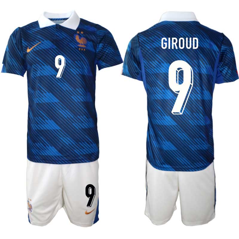 Frankrike Hemma VM 2026 Olivier Giroud #9 Herr – Fotbollströjor + Shorts