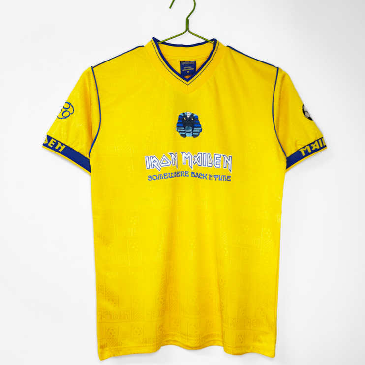 Iron Maiden 2008 Retro Bortatröja Gul matchtröja