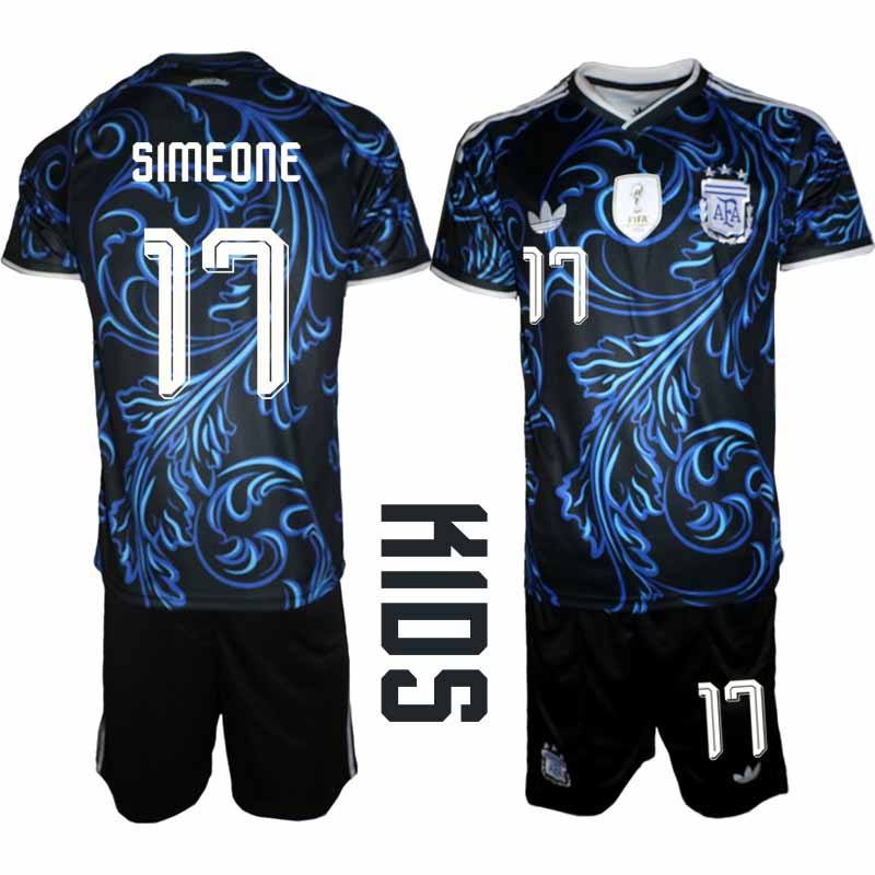 Argentina VM 2026 Borta Barn – Giuliano Simeone #17 matchtröja och Shorts Set