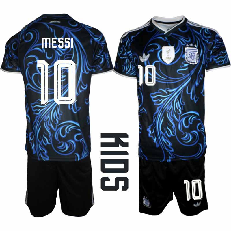 Argentina VM 2026 Borta Barn – Lionel Messi #10 matchtröja och Shorts Set