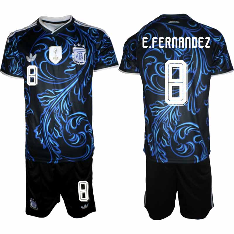 Argentina VM 2026 Borta Herr – Enzo Fernández #8 matchtröja och Shorts Set