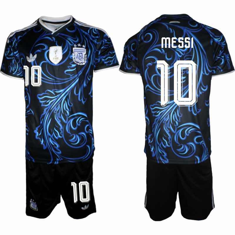 Argentina VM 2026 Borta Herr – Lionel Messi #10 matchtröja och Shorts Set