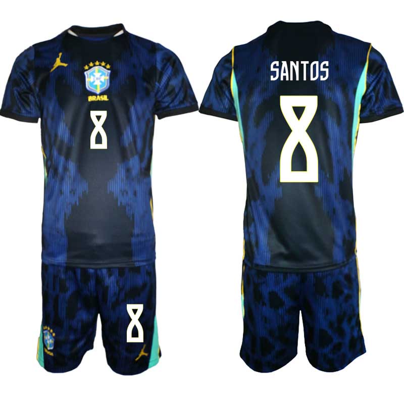 Brasilien Bortatröja VM 2026 Herr – Andrey Santos #8 Fotbollsset Tröja & Shorts