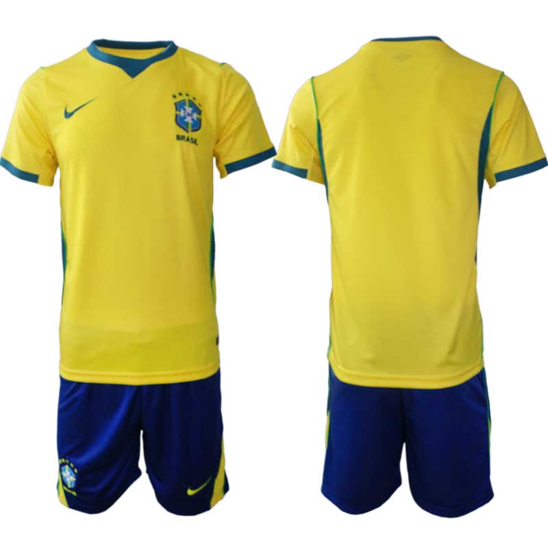 Brasilien Hemma VM 2026 Herr Kortärmad matchtröja + Shorts