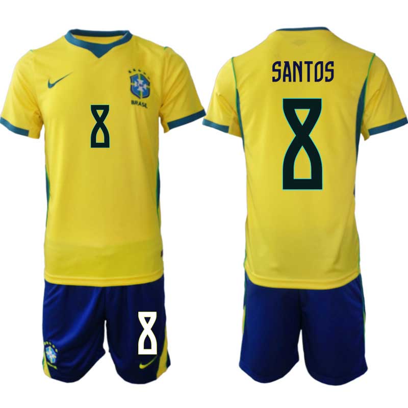 Brasilien Hemma VM 2026 Herr – Andrey Santos #8 Fotbollsset
