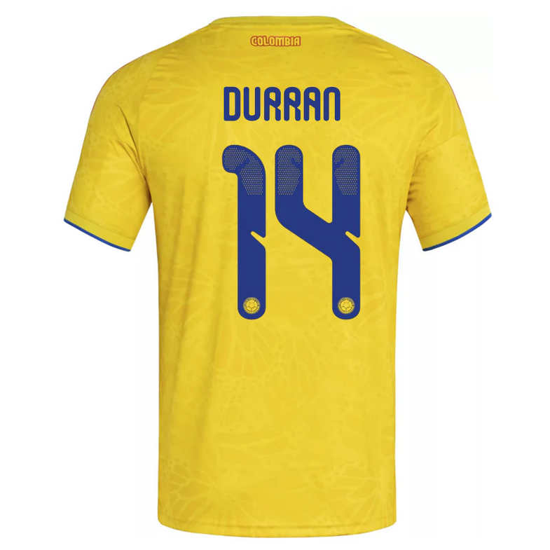 Colombia Hemma VM 2026 Herr – Jhon Durán #14 matchtröja
