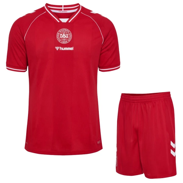 Danmark Hemma VM 2026 Barn Kortärmad matchtröja + Shorts