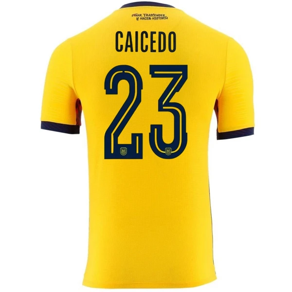 Fotbollströja Ecuador Hemma VM 2026 Herr Moisés Caicedo 23