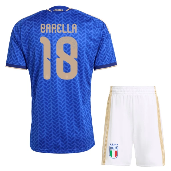 Italien Hemma VM 2026 Barn – Nicolò Barella #18 Blå matchtröja