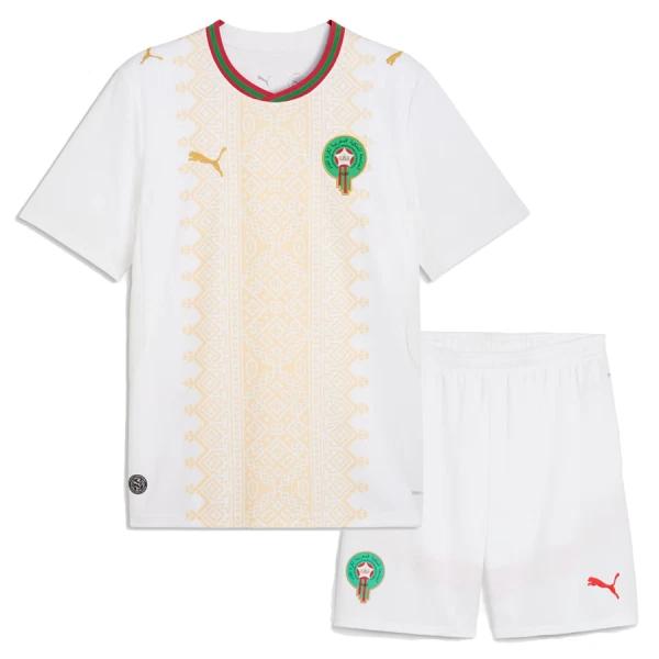 Marocko Bortaställ VM 2026 Barn Kortärmad Matchtröja + Shorts