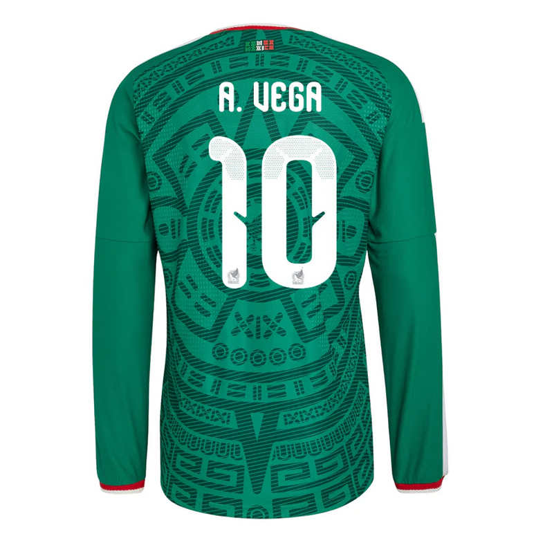 Mexiko Hemma VM 2026 Alexis Vega #10 Herr Långärmad matchtröja