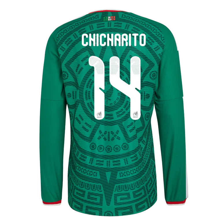 Mexiko Hemma VM 2026 Chicharito #14 Herr Långärmad matchtröja