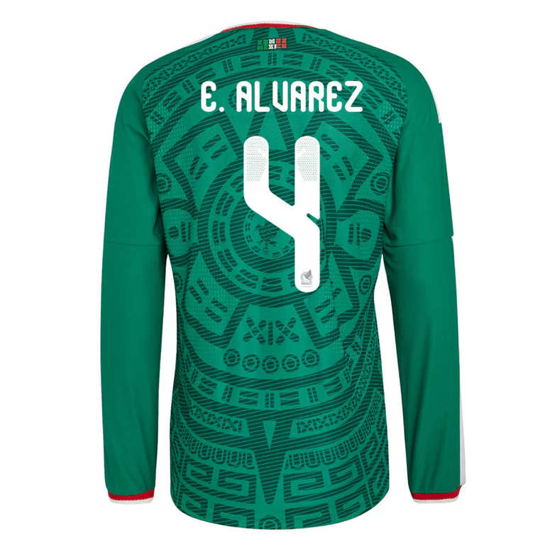 Mexiko Hemma VM 2026 Edson Álvarez #4 Herr Långärmad matchtröja