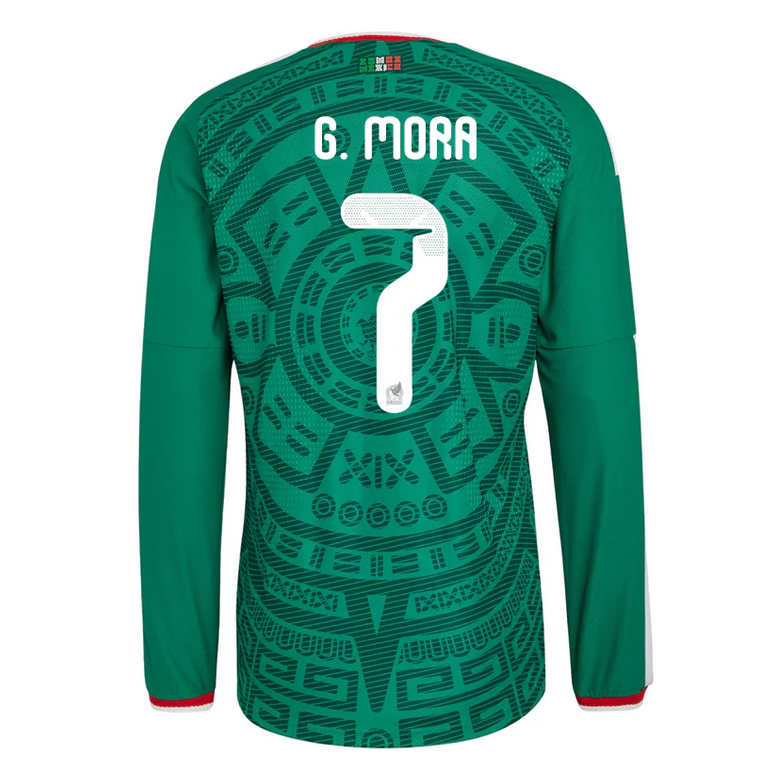 Mexiko Hemma VM 2026 Gilberto Mora #7 Herr Långärmad matchtröja