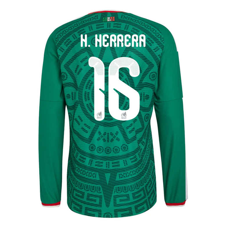 Mexiko Hemma VM 2026 Héctor Herrera #16 Herr Långärmad matchtröja