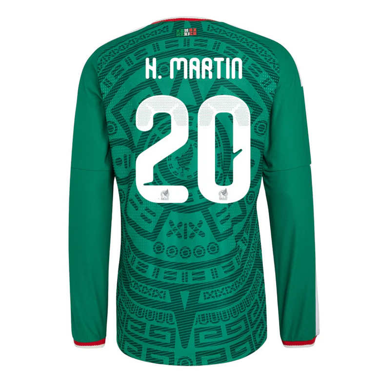 Mexiko Hemma VM 2026 Henry Martín #20 Herr Långärmad matchtröja