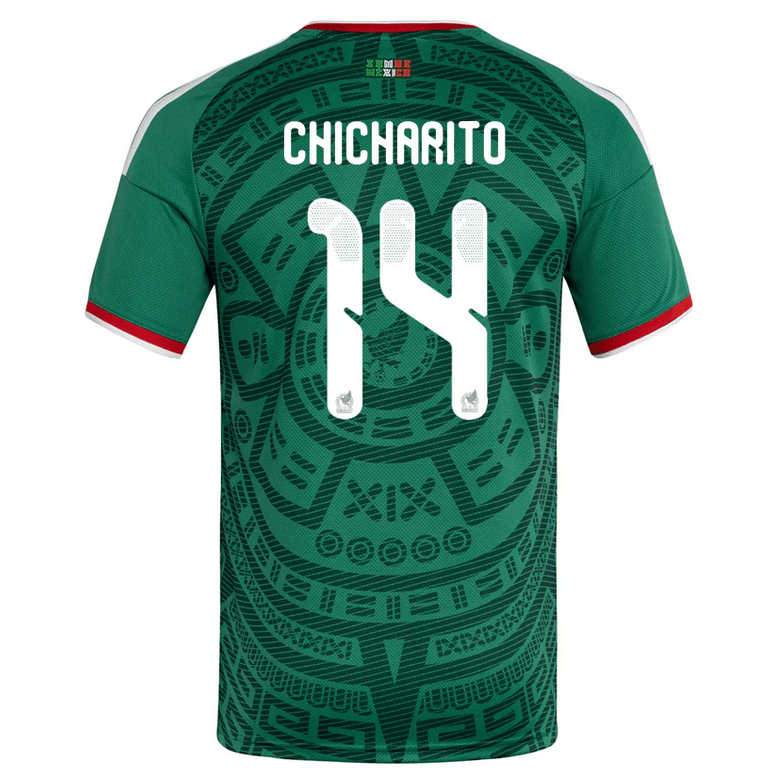 Mexiko Hemma VM 2026 Herr – Chicharito #14 matchtröja